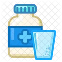 Icon Tablets Jar Water Medicne Health Icon