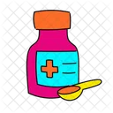Vibrant Syrup Medicine With Spoon Illustration Syrup Medicine With Spoon Medicine Icon