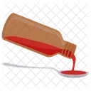 Syrup Onto Spoon Liquid Medicine Dosing Syrup Icon