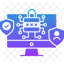 Cyber Crimes Cyber Security System Authentication Icon