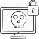 System Hacked Computer Security Icon