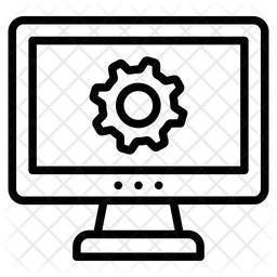System Setting Icon - Download in Line Style