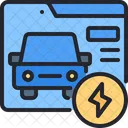 System Update Electric Car Electric Vehicle Icon