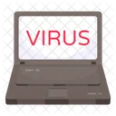 System Virus Online Virus Laptop Virus Icon