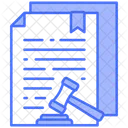 Systeme Juridique Document Juridique Marteau Icône