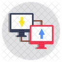 Systemtransfer Systemaustausch Systemupload Symbol