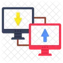 Systemtransfer Systemaustausch Systemupload Symbol