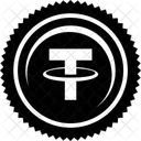T Coin Blockchain Technology Icon