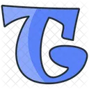 T Sign English Letter Icon