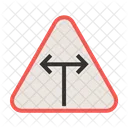 T Intersection Sign Icon