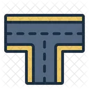 T Junction Intersection Crossroad Icon