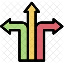 T Junction All Directions Arrow Chart Icon
