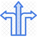 T Junction All Directions Arrow Chart Icon