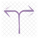 T Junction T Junction Arrow Signaling Icon