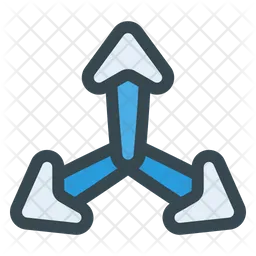 T Junction Arrow  Icon