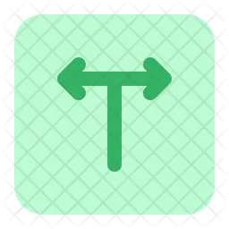 T junction arrow  Icon