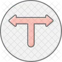 T Junction Lineal Color Icon Icon