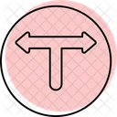 T Kreuzung Pfeil Symbol