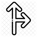 T Kreuzung Pfeil Kreuzung Symbol