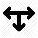 T-Kreuzung Pfeil  Symbol