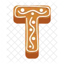 T Letter Cookies Cookies Biscuit Icon