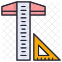 T Square Carpenter Scale Ruler Icon