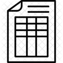 Tabelle Datentabelle Tabellenkalkulationssymbol Symbol