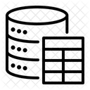 Tabla De Base De Datos Sql Gestion De Base De Datos Icono