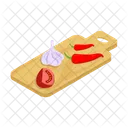 Tabla De Cortar Cocinar Pimienta Icono
