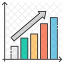 Grafico De Crecimiento Grafico De Aumento Crecimiento De Ventas Icono