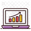 Grafico De Crecimiento Analisis En Linea Analisis De Datos Icono