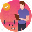 Grafico De Fitness Instructor De Gimnasio Objetivos De Gimnasio Icono