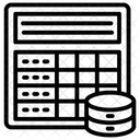 Tabla De Frecuencia Tabla De Datos Evaluacion De Datos Icon
