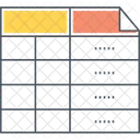 Tabla De Frecuencia Horario Hoja Icono