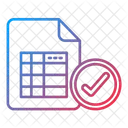 Tabla De Datos Hoja De Calculo Analisis De Datos Icono