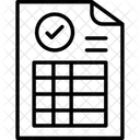 Tabla De Frecuencias Tabla De Datos Icono De Hoja De Calculo Icono
