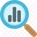 Grafico De Lupa Analisis De Datos Investigacion De Mercado Icon