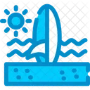 Tabla De Surf Agua Deportes Icono
