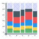 Grafico De Marimekko Grafico De Vestimenta Analisis De Datos Icono