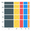 Grafico De Marimekko Grafico De Vestimenta Analisis De Datos Icono