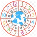 Numerologia Circular Grafico Icon