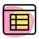 Tabla web  Icon