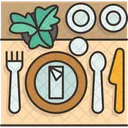 Table Setting Plate Icon