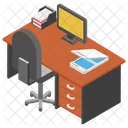 Table De Lemployeur Lieu De Travail Bureau De Travail Icon