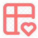 Table Hearth Love Heart Icon