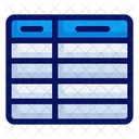 Table Data Table Spreadsheet Icon