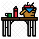 Table Folding Breakfast Icon