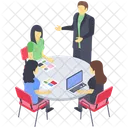 Group Discussion Business Communication Business Meeting Icon