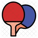Table Tennis Ping Pong Racket Icon