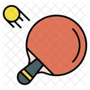 Table Tennis Racket Ping Pong Icon